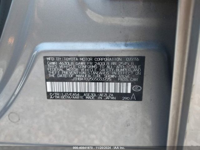 JTHBA1D25G5033725 Lexus IS 200T