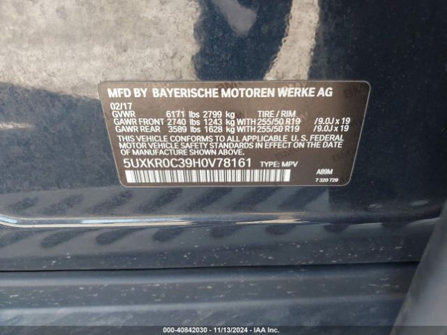 5UXKR0C39H0V78161 BMW X5 Xdrive35i