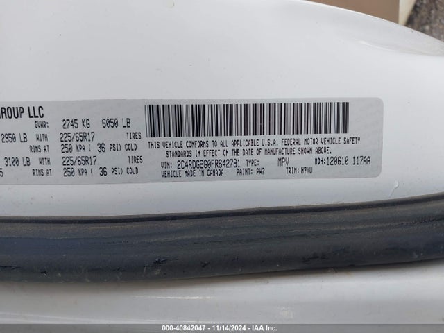 Dodge Grand Caravan Se 2015 2C4RDGBG0FR642781 Image 9