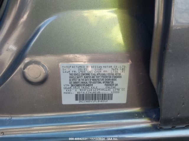 3N1CN8DV1PL848312 Nissan Versa 1.6 S Xtronic Cvt