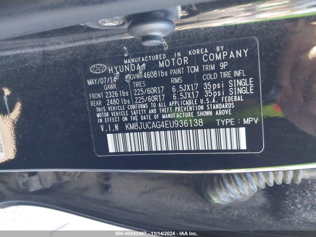 Hyundai Tucson Walking Dead Edition 2014 KM8JUCAG4EU936138 Image 9