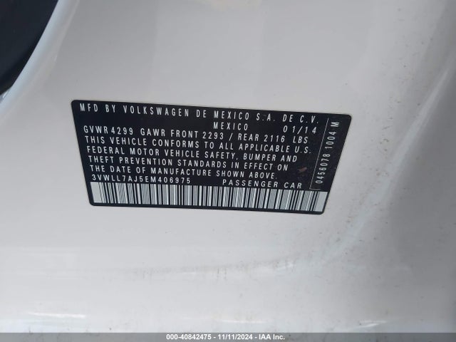 3VWLL7AJ5EM406975 Volkswagen Jetta 2.0l Tdi