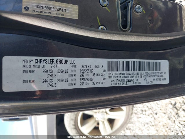 1C4NJRBB1ED858471 Jeep Patriot Sport