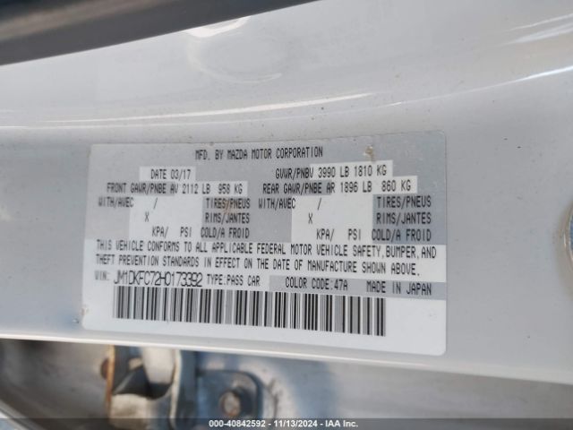 JM1DKFC72H0173392 Mazda Cx-3 Touring