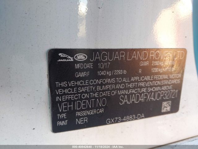 SAJAD4FX4JCP32721 Jaguar Xe 25t Premium