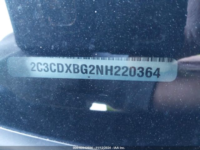 2C3CDXBG2NH220364 Dodge Charger Sxt Rwd