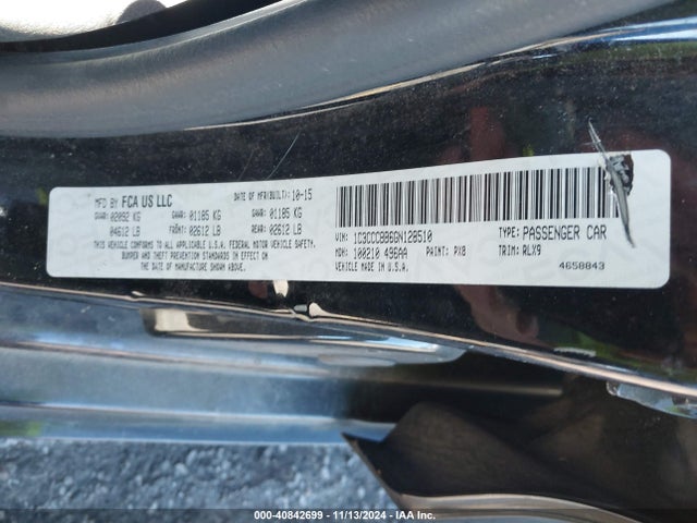 Chrysler 200 S 2016 1C3CCCBB6GN128510 Image 9