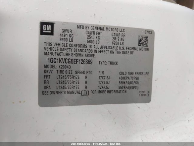1GC1KVCG6EF126369 Chevrolet Silverado 2500hd Work Truck