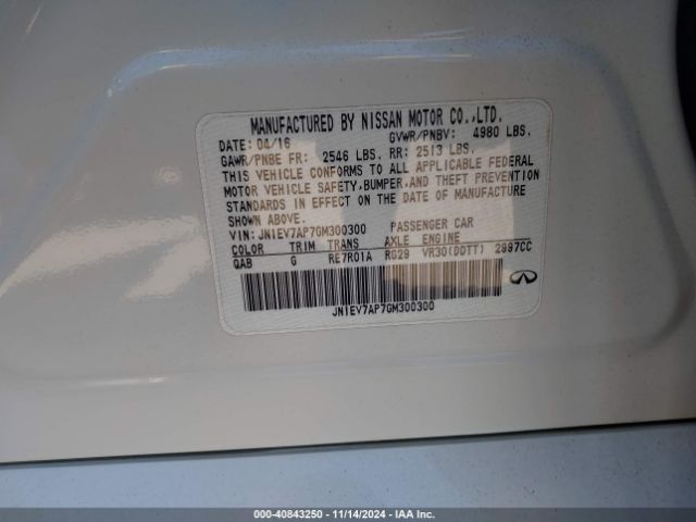 JN1EV7AP7GM300300 Infiniti Q50 3.0t Premium