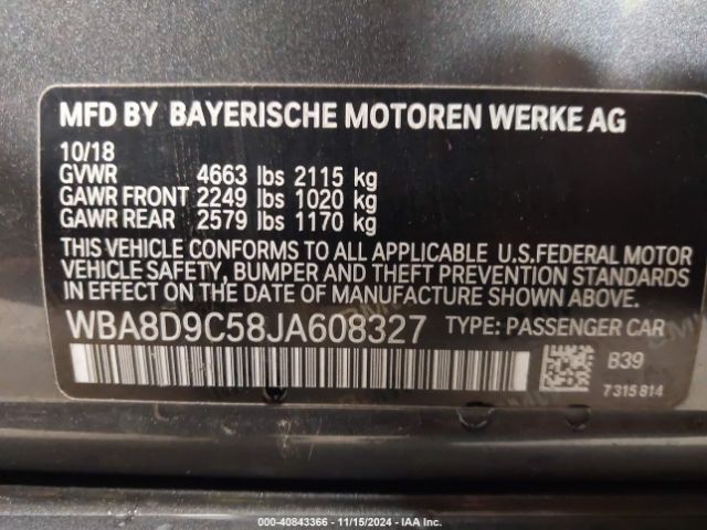WBA8D9C58JA608327 BMW 330i Xdrive