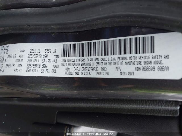 1C4PJLCB0FW770733 Jeep Cherokee Latitude Altitude