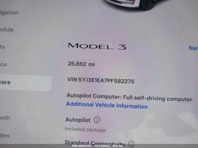 5YJ3E1EA7PF582275 Tesla Model 3 Rear-wheel Drive