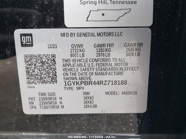 2024 CADILLAC XT6 1GYKPBR44RZ718188 Photo 8