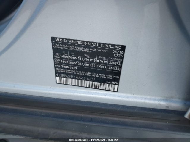 2010 MERCEDES-BENZ ML 350 BLUETEC 4JGBB2FB1AA621875 Photo 8