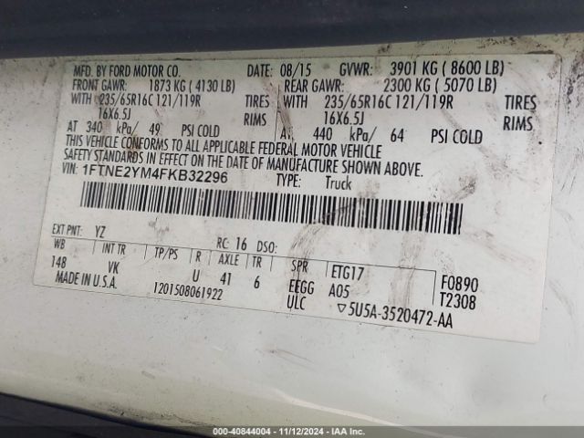 1FTNE2YM4FKB32296 Ford Transit-150