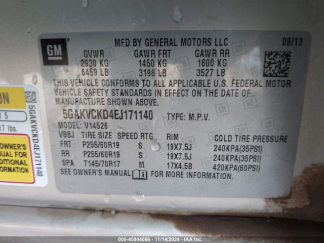 5GAKVCKD4EJ171140 Buick Enclave Premium