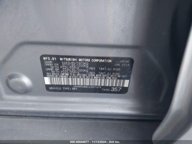 2018 MITSUBISHI OUTLANDER SPORT JA4AR3AW0JU001474 Photo 8