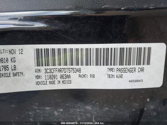 2013 FIAT 500 3C3CFFAR7DT575348 Photo 8
