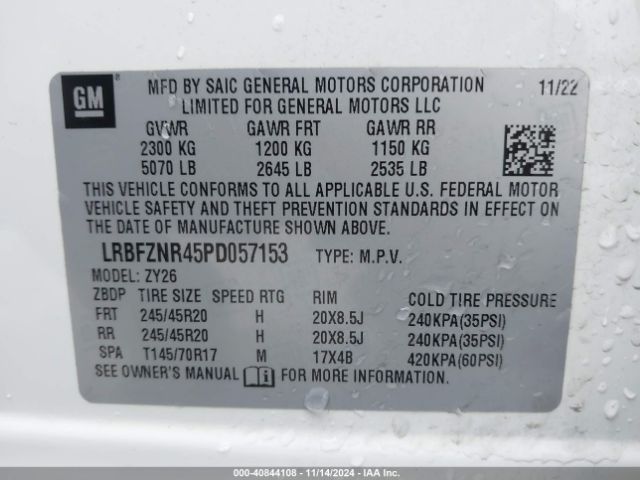LRBFZNR45PD057153 Buick Envision Essence Fwd