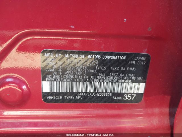 2017 MITSUBISHI OUTLANDER SPORT JA4AP3AU5HZ038828 Photo 8