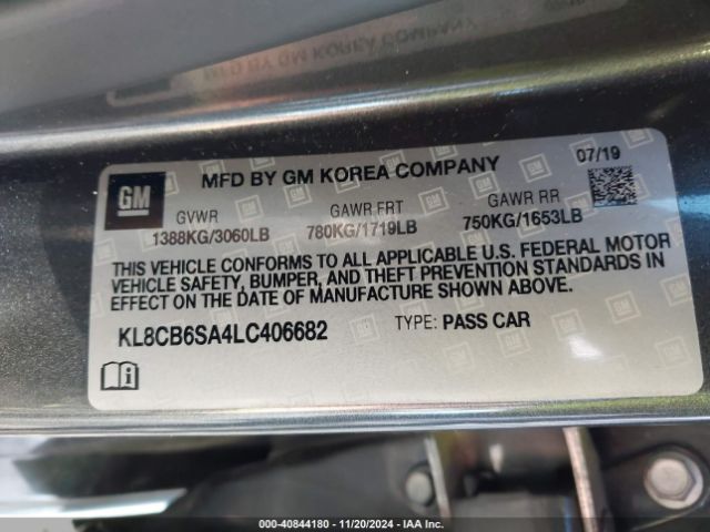 KL8CB6SA4LC406682 Chevrolet Spark Fwd Ls Automatic
