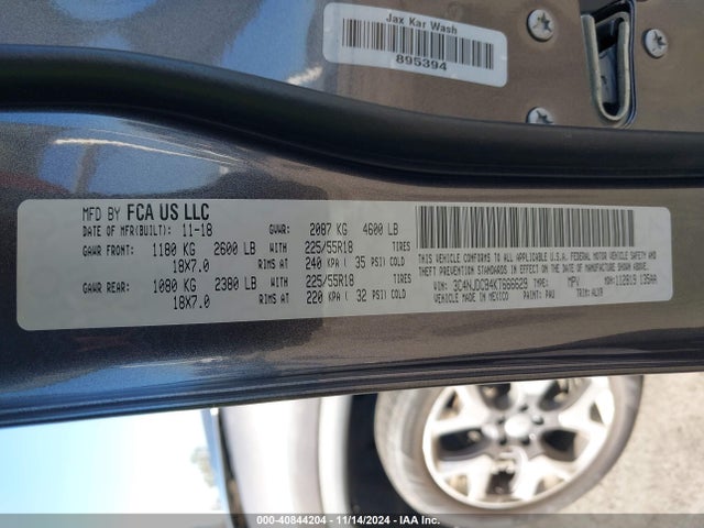 Jeep Compass Limited 4x4 2019 3C4NJDCB4KT666629 Image 9