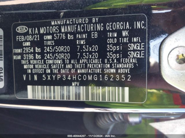 5XYP34HC0MG162352 KIA Telluride Ex