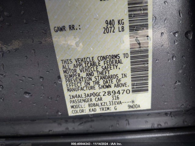 Nissan Altima 2.5 Sv 2016 1N4AL3AP0GC289470 Image 9
