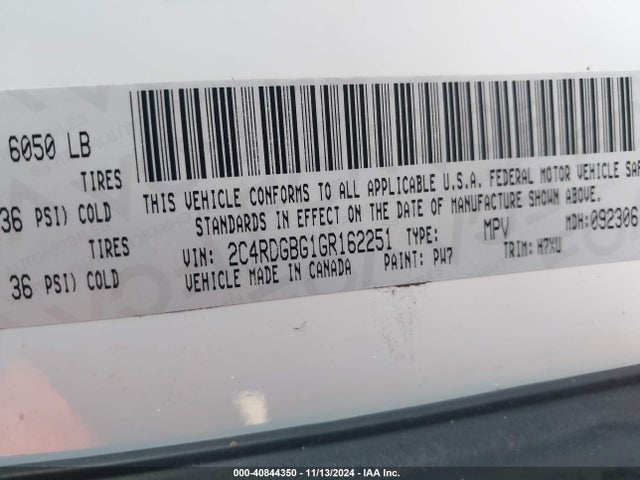 Dodge Grand Caravan Se 2016 2C4RDGBG1GR162251 Image 9