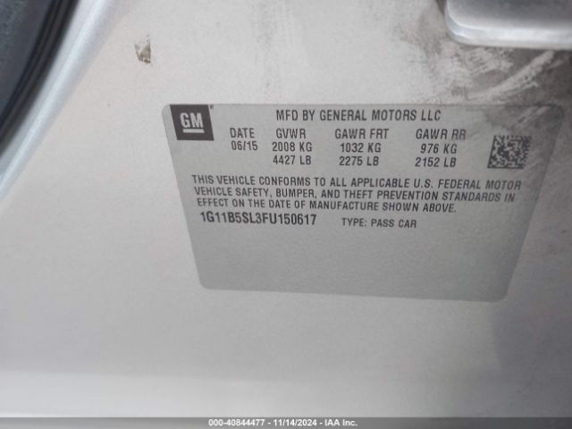 1G11B5SL3FU150617 Chevrolet MALIBU LS