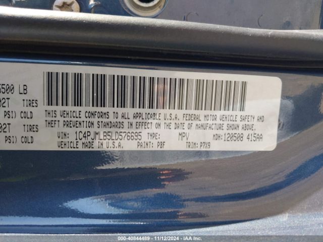 1C4PJMLB5LD576695 Jeep Cherokee Latitude Plus 4x4