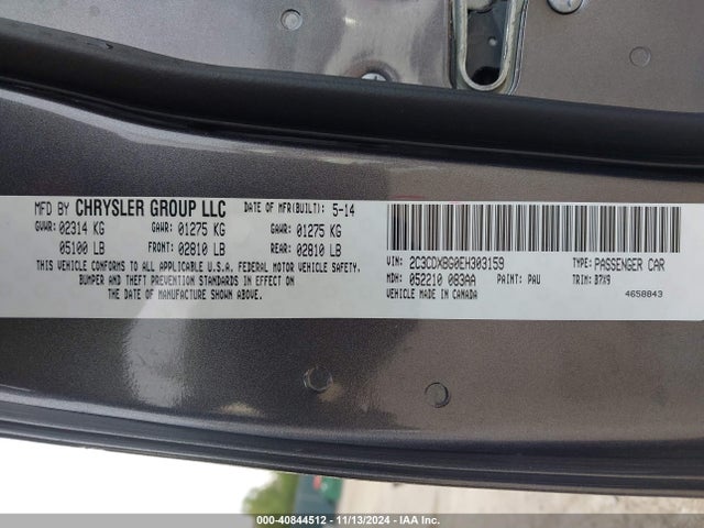 Dodge Charger Se 2014 2C3CDXBG0EH303159 Image 9