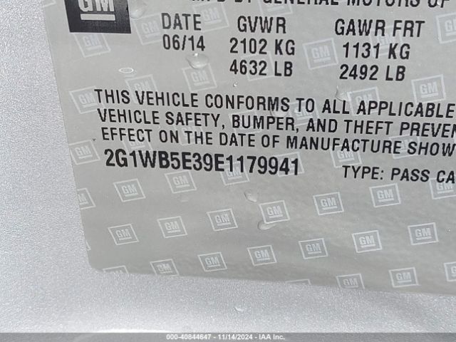 2G1WB5E39E1179941 Chevrolet Impala Limited Lt