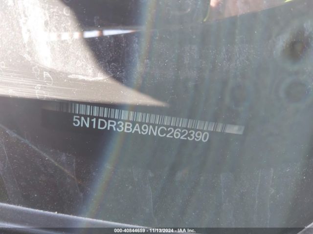 5N1DR3BA9NC262390 Nissan Pathfinder Sv 2wd