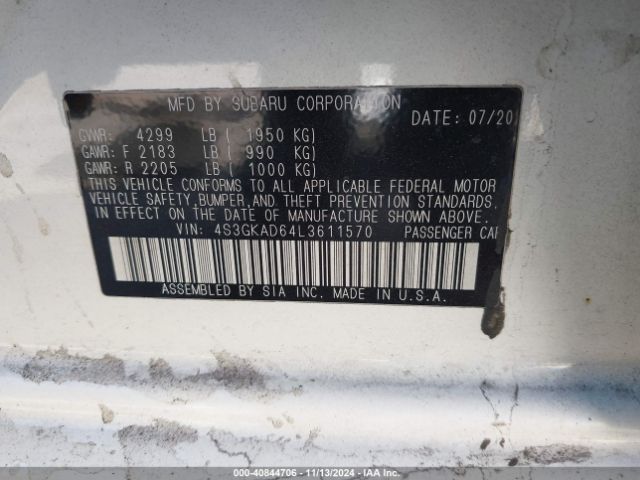 4S3GKAD64L3611570 Subaru Impreza Premium