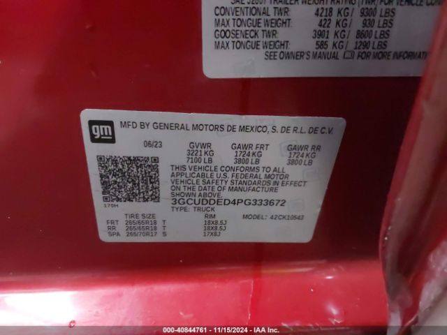 3GCUDDED4PG333672 Chevrolet Silverado 1500 4wd  Standard Bed Lt