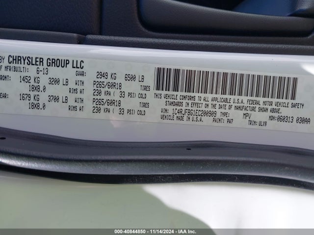 Jeep Grand Cherokee Limited 2014 1C4RJFBG1EC200909 Image 9