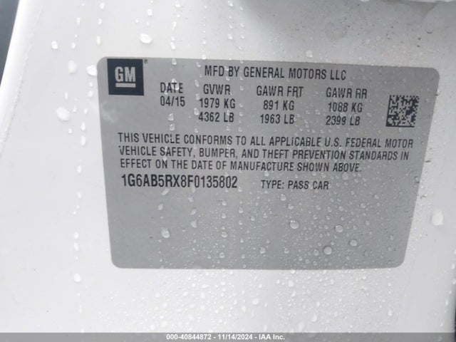 2015 CADILLAC ATS 1G6AB5RX8F0135802 Photo 8