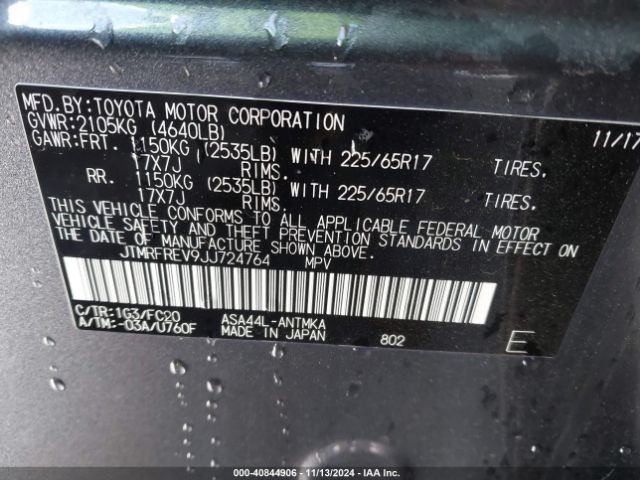 JTMRFREV9JJ724764 Toyota Rav4 Adventure/xle