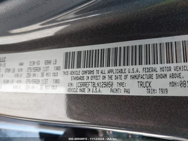 1C6RREFT8LN129050 RAM 1500 Lone Star  4x2 5'7 Box