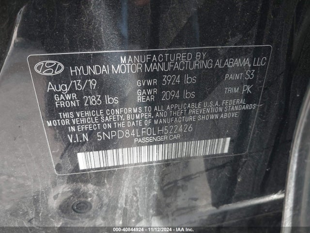 Hyundai Elantra Value Edition 2020 5NPD84LF0LH522426 Image 9
