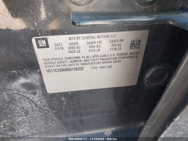 1G11C5SA8GU136032 Chevrolet Malibu Limited Lt