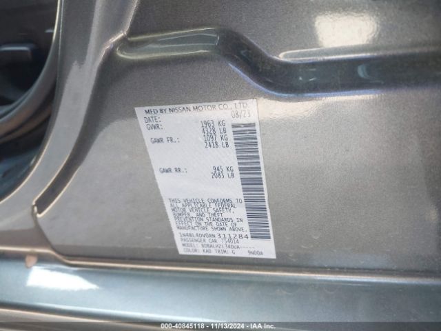 1N4BL4DV0RN311284 Nissan Altima Sv Fwd