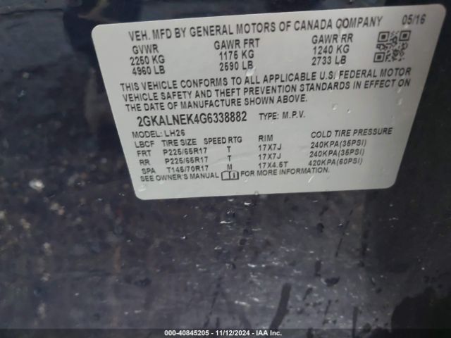 2GKALNEK4G6338882 GMC Terrain Sle-2