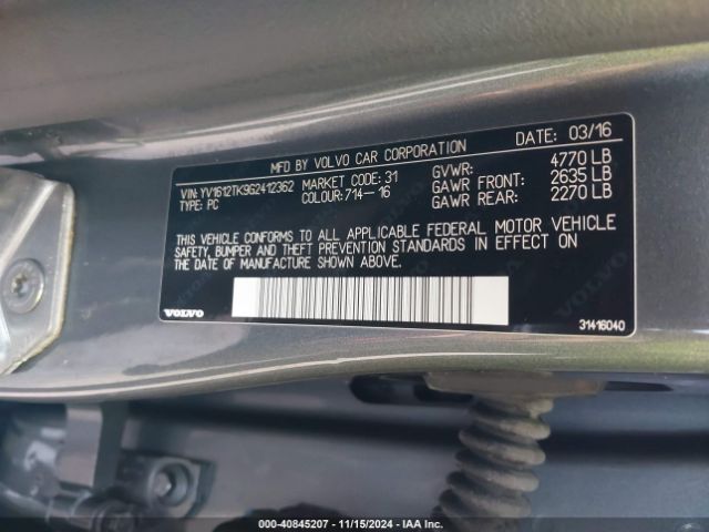 YV1612TK9G2412362 Volvo S60 T5 Premier