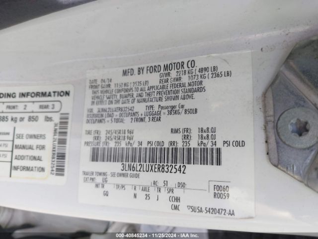 3LN6L2LUXER832542 Lincoln MKZ HYBRID