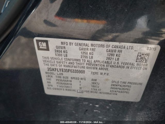 2GKFLYE35F6335908 GMC Terrain Slt-2