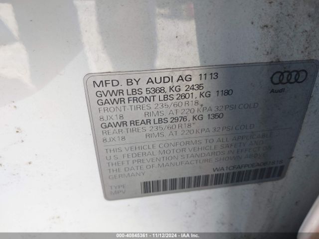 WA1CFAFP0EA061818 Audi Q5 2.0t Premium