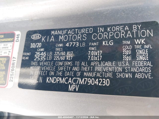 KIA Sportage Lx 2021 KNDPMCAC7M7904230 Image 9