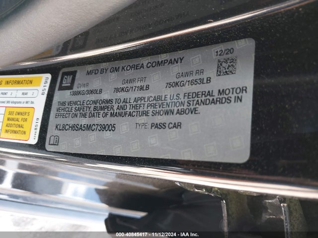 Chevrolet Spark Fwd Activ Automatic 2021 KL8CH6SA5MC739005 Image 9